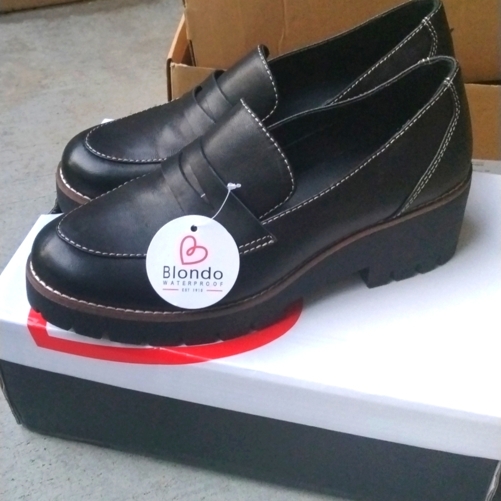 NWT Blondo Leather waterproof loafers size 9 - Picture 2 of 11